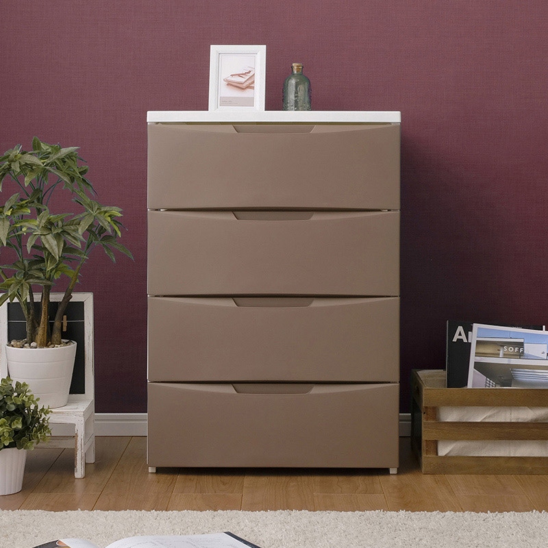 アイリスオーヤマ ルームチェスト 幅55cm 4段 ホワイト/ブラウン RC-554 1台(ご注文単位1台)【直送品】