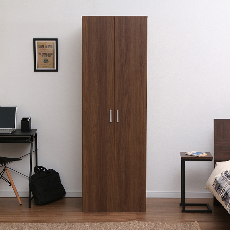 アイリスオーヤマ ワードローブ 幅59cm ウォールナット WDR-1860 1台(ご注文単位1台)【直送品】