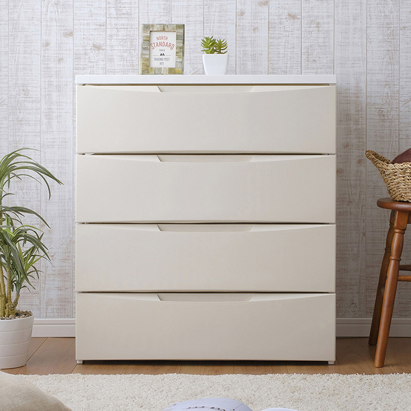 アイリスオーヤマ ルームチェスト 幅72cm 4段 ホワイト/アイボリー RC-724 1台(ご注文単位1台)【直送品】