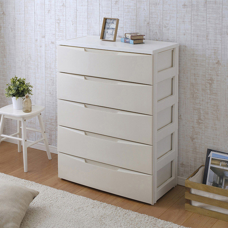 アイリスオーヤマ ルームチェスト 幅72cm 5段 ホワイト/アイボリー RC-725 1台(ご注文単位1台)【直送品】
