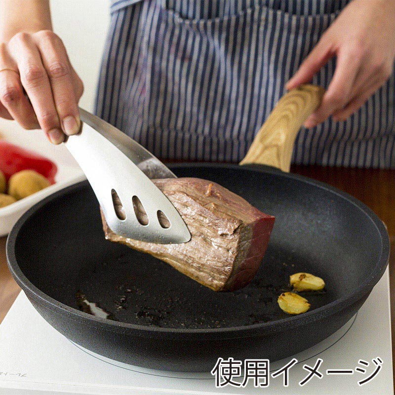 アイリスオーヤマ スキレットコートパン IH/ガス火対応 26cm ブラック SKL-26IH 1個(ご注文単位1個)【直送品】