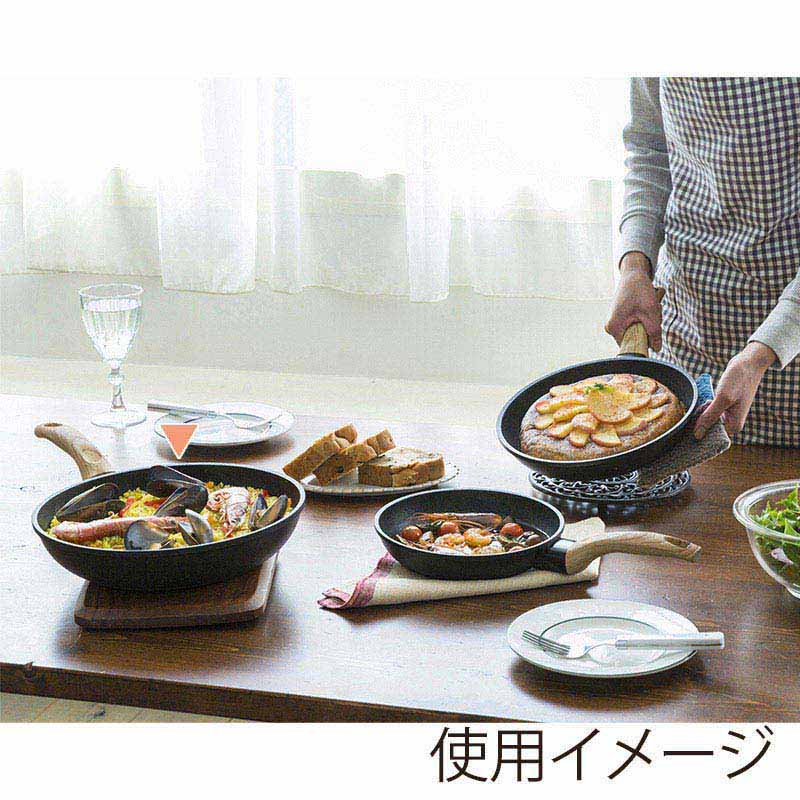 アイリスオーヤマ スキレットコートパン IH/ガス火対応 28cm ブラック SKL-28IH 1個(ご注文単位1個)【直送品】