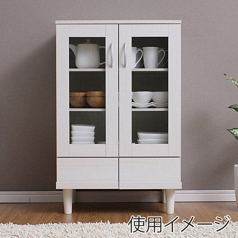 アイリスオーヤマ カップボード 幅60cm オフホワイト KPB-9360 1台(ご注文単位1台)【直送品】