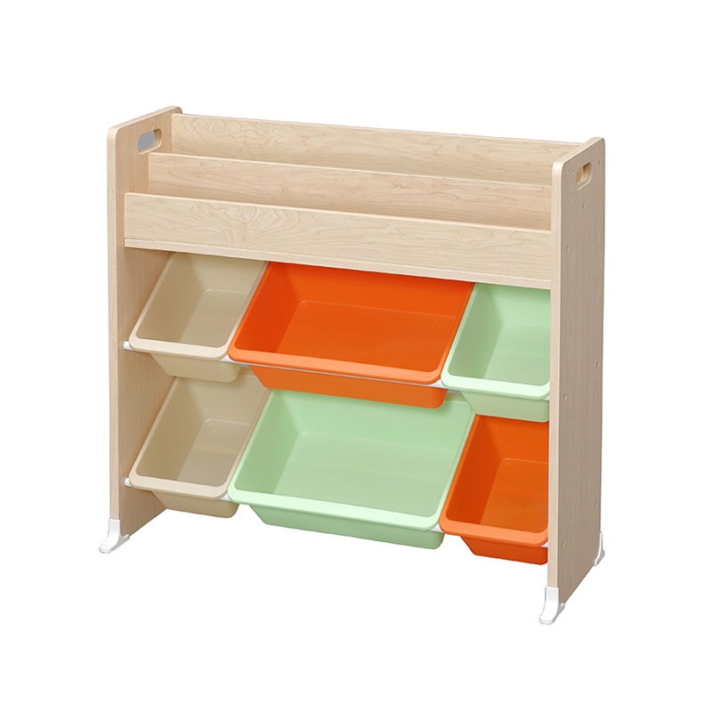 アイリスオーヤマ 絵本棚付トイハウスラック キャロット ETHR-26 1台(ご注文単位1台)【直送品】