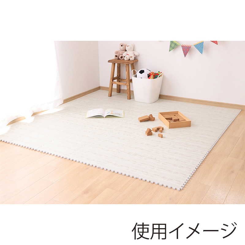 アイリスオーヤマ ジョイントマット 9枚セット 木目調 ホワイト JTM-32 1セット(ご注文単位1セット)【直送品】