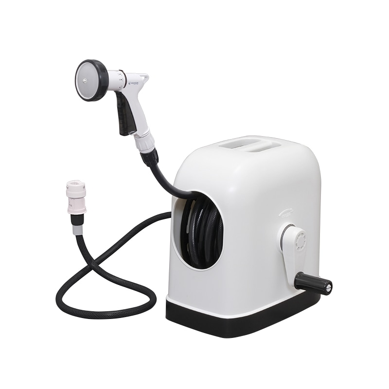 アイリスオーヤマ フルカバーホースリール ハイグレード 20m ブラック/ホワイト FHHG-20 1台(ご注文単位1台)【直送品】