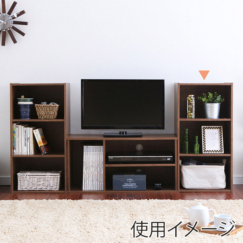 アイリスオーヤマ モジュールボックス　固定棚 36.6×73.2　ウォールナット MDB-3 1台（ご注文単位1台）【直送品】