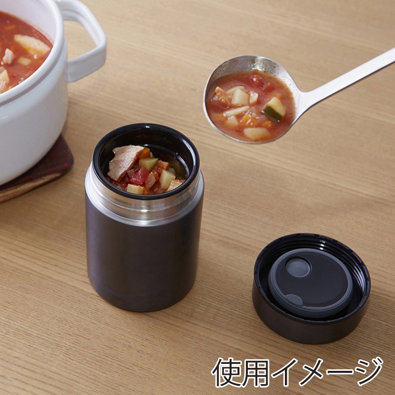 アイリスオーヤマ ステンレスケータイ フードジャー 400ml ネイビー SFJ-400 1個(ご注文単位1個)【直送品】