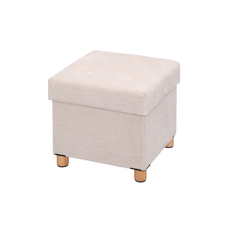 アイリスオーヤマ 脚付き収納スツール ベージュ ASST-38 1個(ご注文単位1個)【直送品】