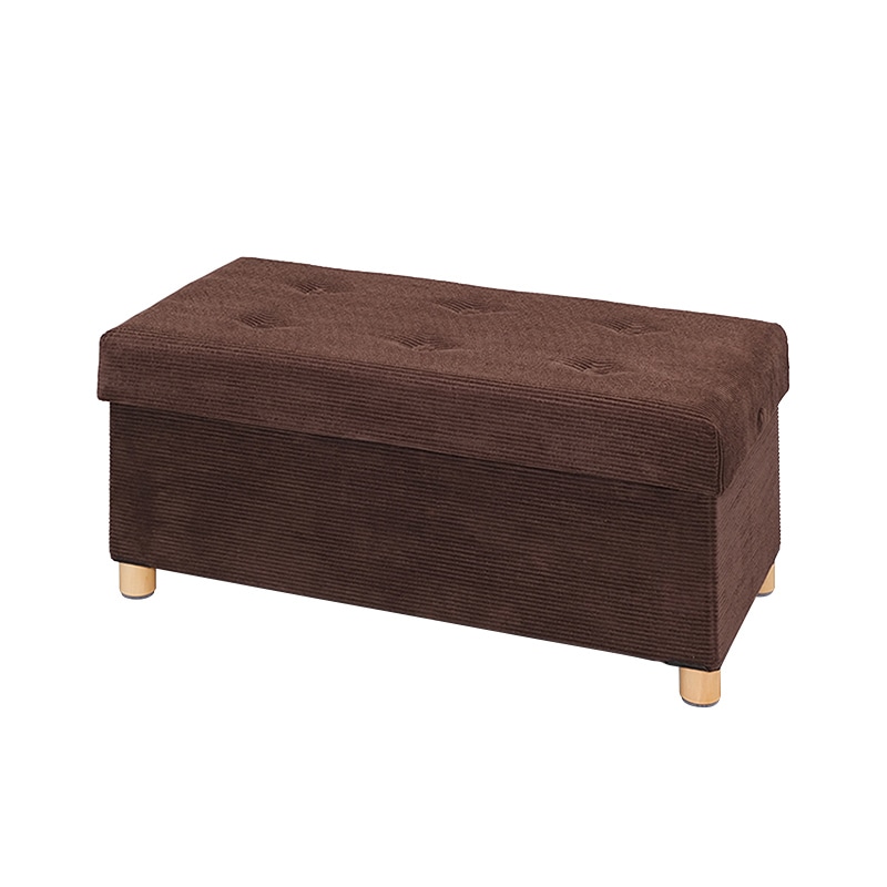 アイリスオーヤマ 脚付き収納スツール ワイド ブラウン ASSTW-76 1個(ご注文単位1個)【直送品】