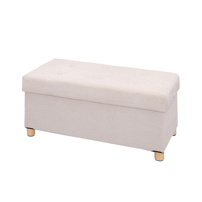 アイリスオーヤマ 脚付き収納スツール ワイド ベージュ ASSTW-76 1個(ご注文単位1個)【直送品】