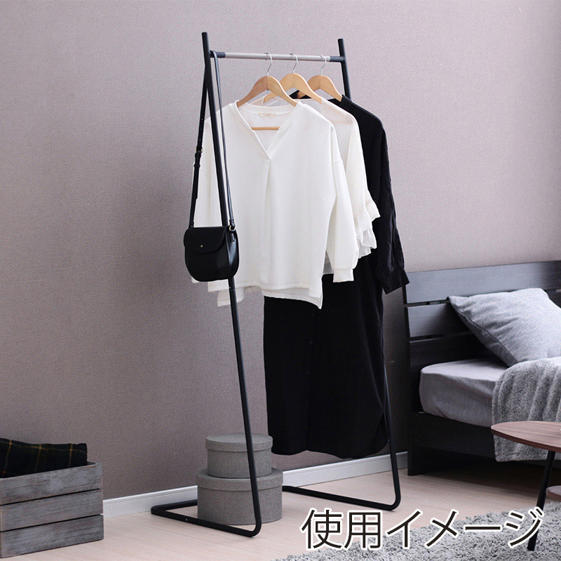 アイリスオーヤマ スタイルハンガー ベーシックタイプ ブラック PI-B150 1台(ご注文単位1台)【直送品】