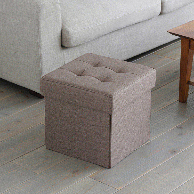 アイリスオーヤマ 折りたたみ収納スツール レギュラー ブラウン SSTR-38 1個(ご注文単位1個)【直送品】