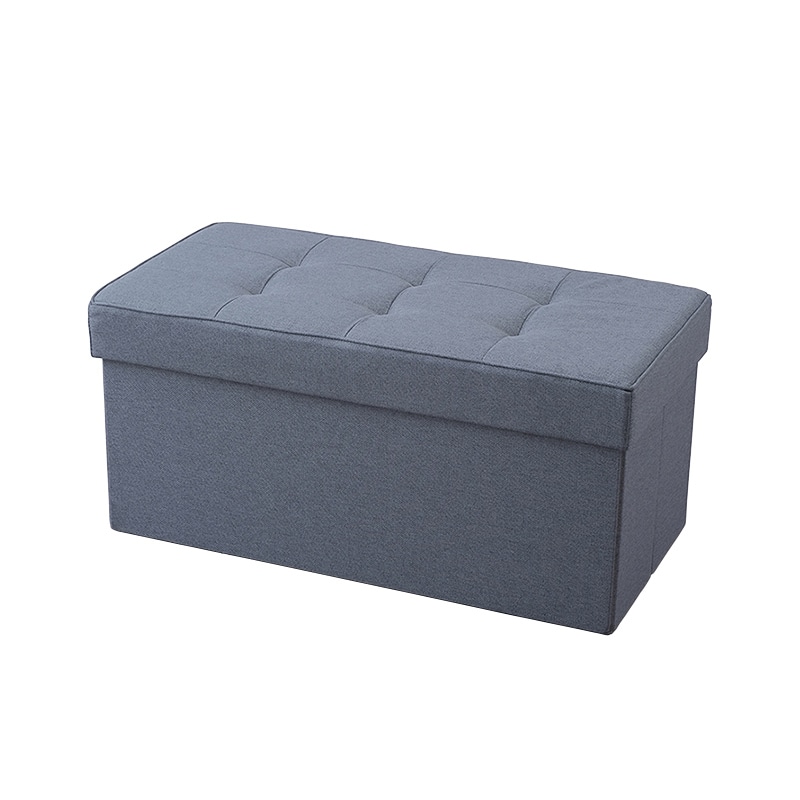 アイリスオーヤマ 折りたたみ収納スツール ワイド ブルー SSTR-76 1個(ご注文単位1個)【直送品】