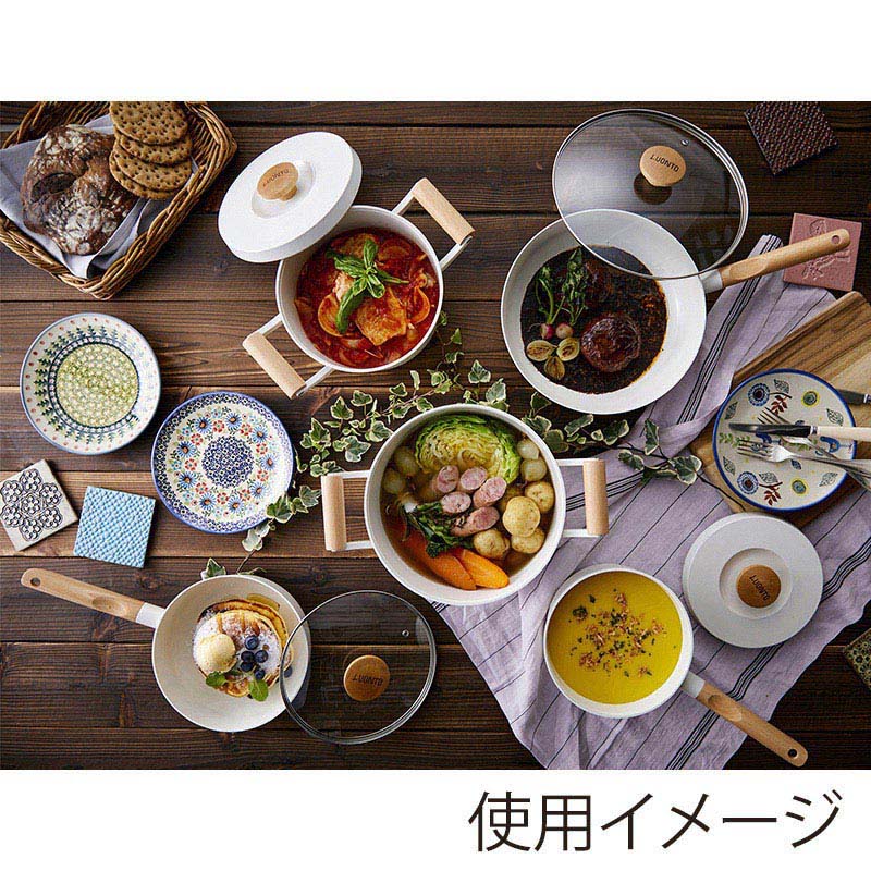 アイリスオーヤマ ルオント フライパン・なべ10点セット IH/ガス火対応 ホワイト LUO-SE10W 1個(ご注文単位1個)【直送品】