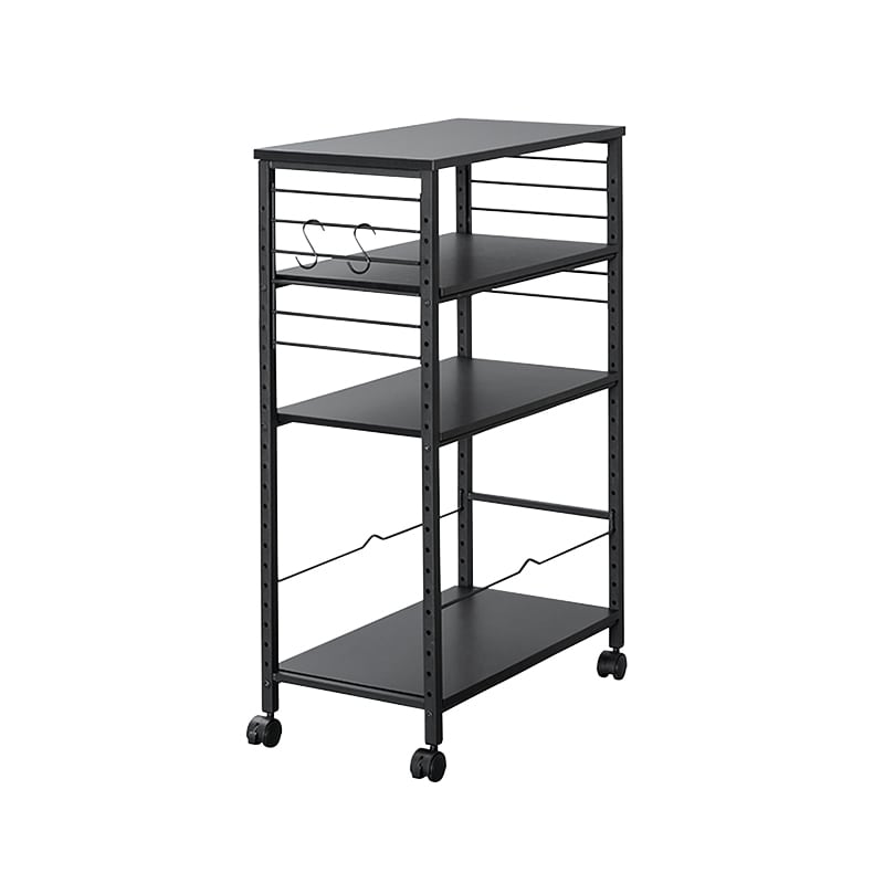 アイリスオーヤマ デスクサイドワゴン ブラック DSW-600 1台(ご注文単位1台)【直送品】