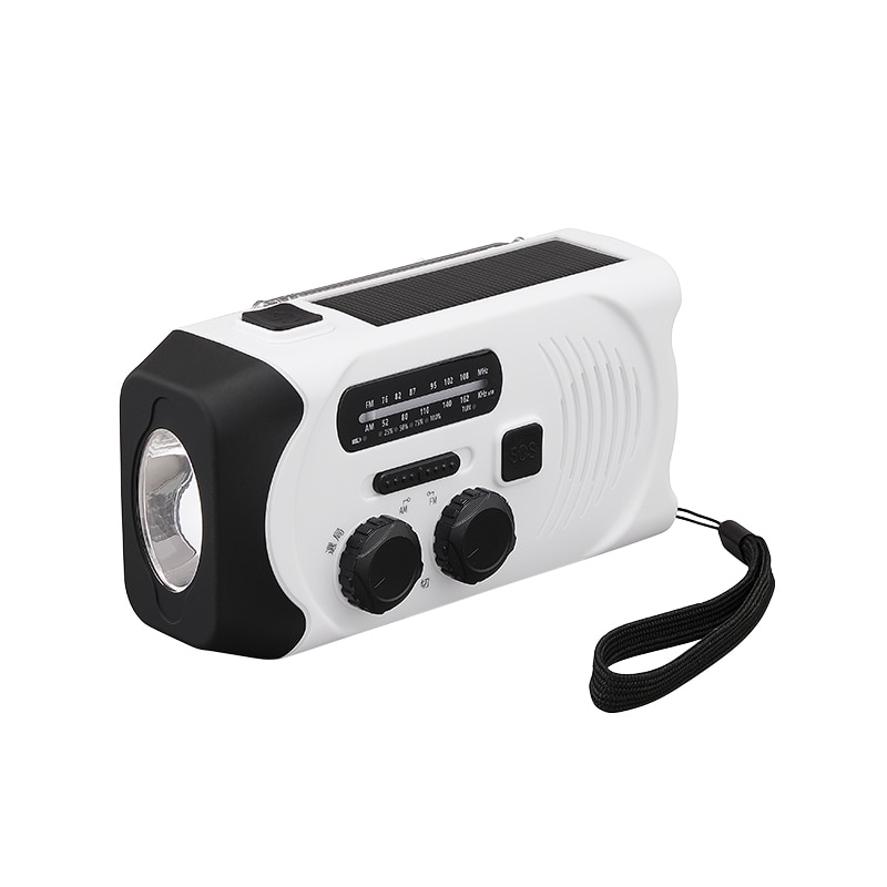 アイリスオーヤマ 防災ラジオライト 手回し充電 ホワイト JTL-29 1個(ご注文単位1個)【直送品】