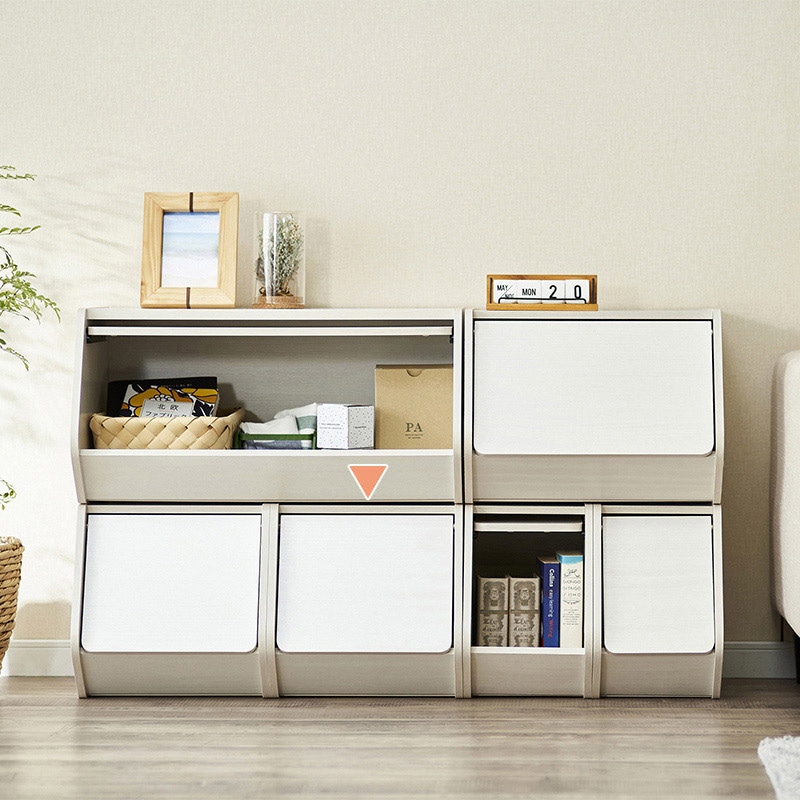 アイリスオーヤマ スタックボックス 扉付き 幅30cm オフホワイト STB-300D 1台(ご注文単位1台)【直送品】