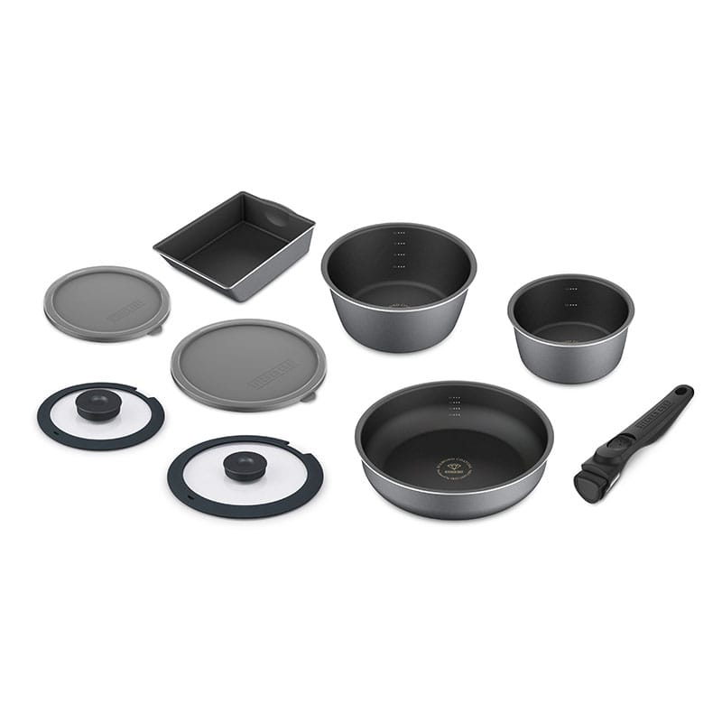 アイリスオーヤマ ダイヤモンドコート パンディープラス 9点セット IHDCIS9S 537288 1セット(ご注文単位1セット)【直送品】