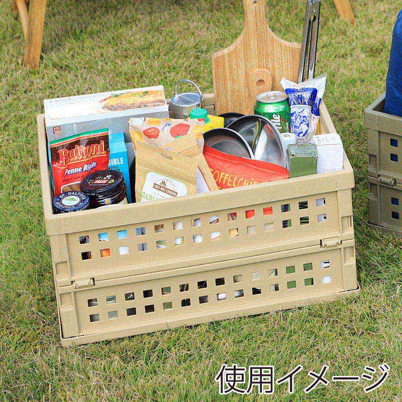 アイリスオーヤマ おりたたみコンテナ 32L ベージュ OC-OD32 1個(ご注文単位1個)【直送品】