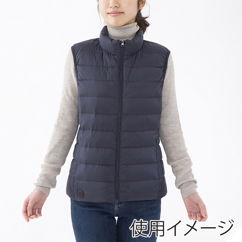 アイリスオーヤマ ヒートウェア インナーベスト ウィメンズ LL ネイビー HW-01W-LL-A 1枚(ご注文単位1枚)【直送品】