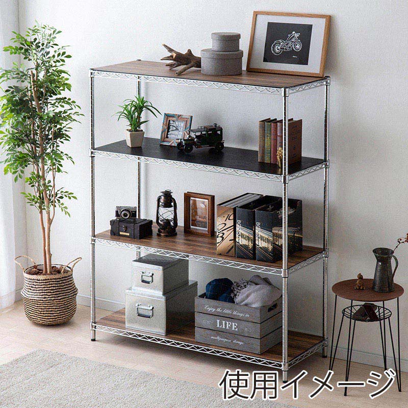 アイリスオーヤマ メタルラック 120×46×151 4段 シルバー MR-1215JK 1台(ご注文単位1台)【直送品】