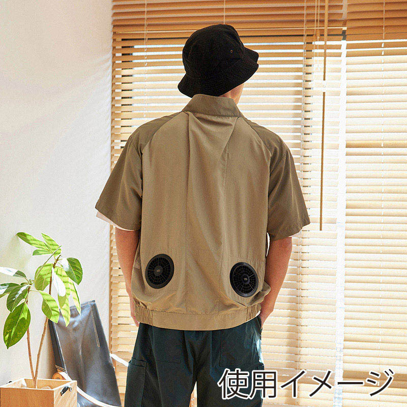 アイリスオーヤマ クールウェア CASUALセット 半袖 フード無し L ベージュ CCS-L02-Be 1セット(ご注文単位1セット)【直送品】