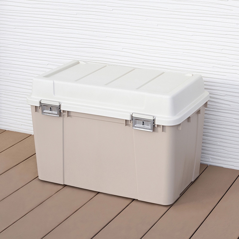 アイリスオーヤマ 密閉バックルストッカー 105L アイボリー/ベージュ KB-780 1台(ご注文単位5台)【直送品】