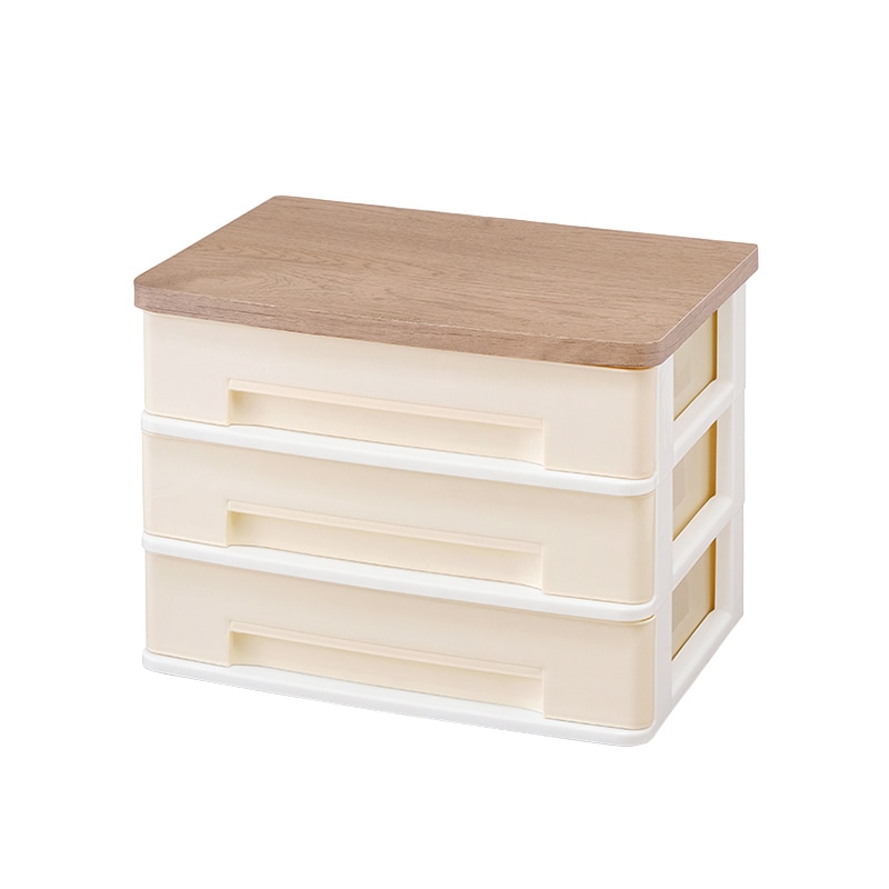 アイリスオーヤマ ウッドトップデスクチェスト ワイドタイプ 浅型3段 アッシュブラウン/アイボリー WTDC-W430RF 1台(ご注文単位1台)【直送品】