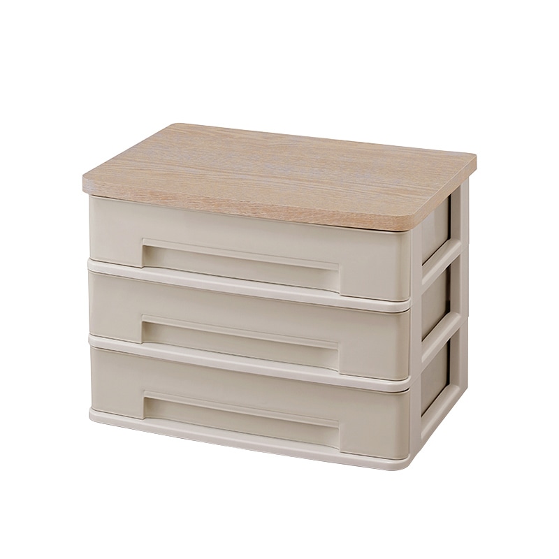 アイリスオーヤマ ウッドトップデスクチェスト ワイドタイプ 浅型3段 アッシュグレー/グレー WTDC-W430RF 1台(ご注文単位1台)【直送品】