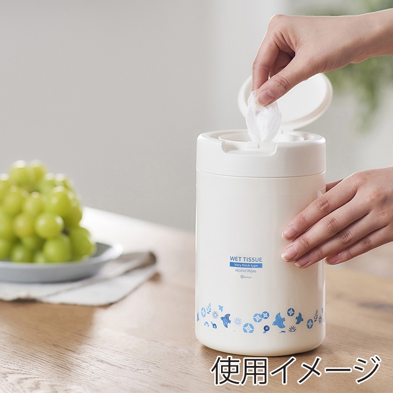 アイリスオーヤマ 凄厚　除菌ができるウェットティッシュ　ボトル アルコールタイプ　65枚入 288655 1個（ご注文単位1個）【直送品】