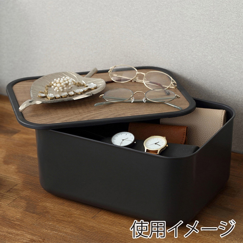 アイリスオーヤマ ナチュラルウッドボックス　Sサイズ ダークグレー NWB-29 1個（ご注文単位6個）【直送品】