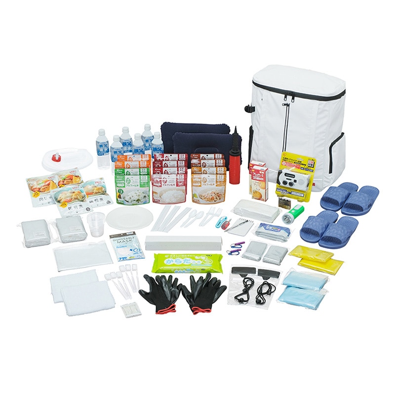 アイリスオーヤマ 防災セット 食品付き 2人用 67点 298616 1セット(ご注文単位1セット)【直送品】