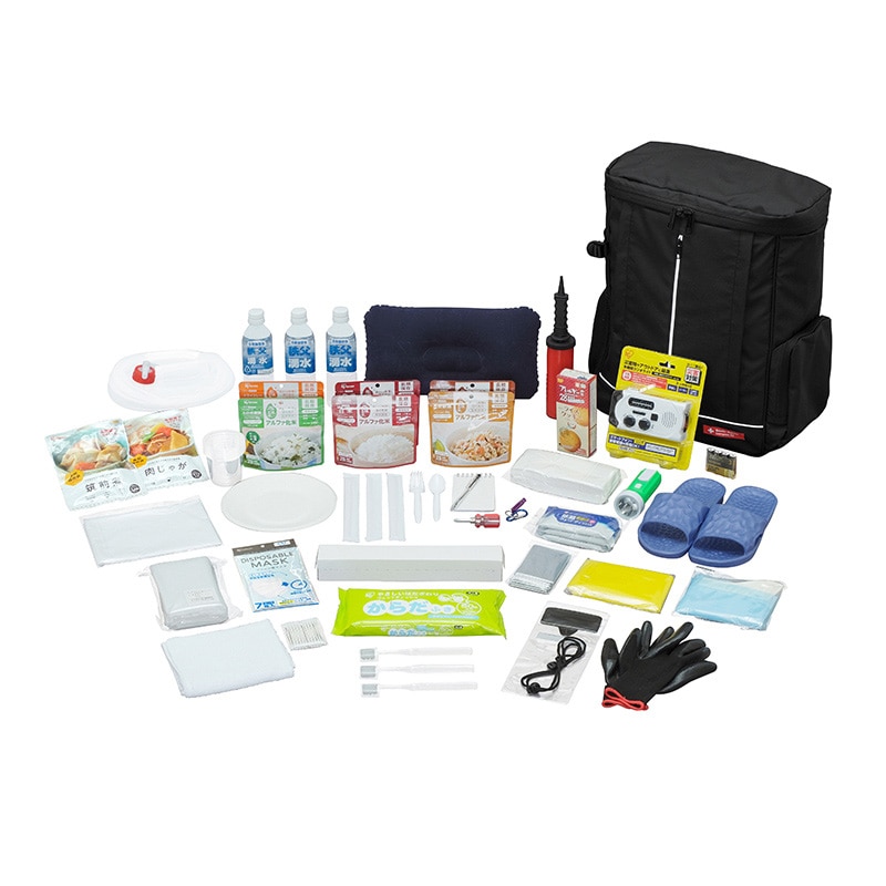 アイリスオーヤマ 防災セット 食品付き 1人用 43点 298608 1セット(ご注文単位1セット)【直送品】