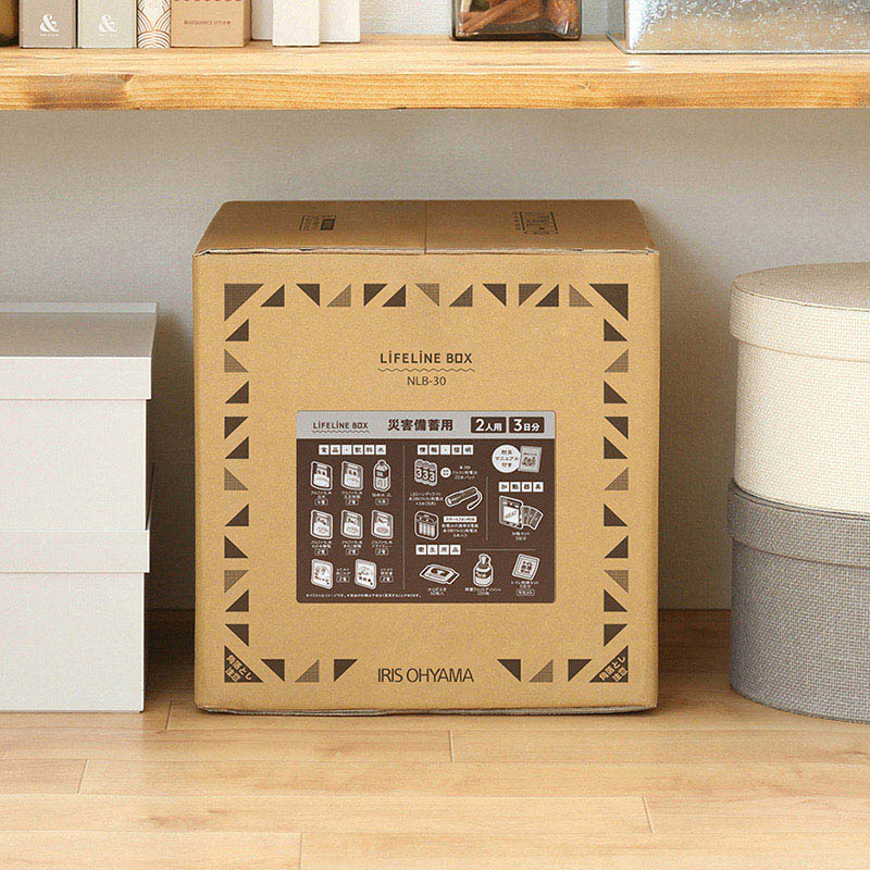 アイリスオーヤマ 防災セット ライフラインボックス 2人用 30点 NLB-30 1個(ご注文単位1個)【直送品】