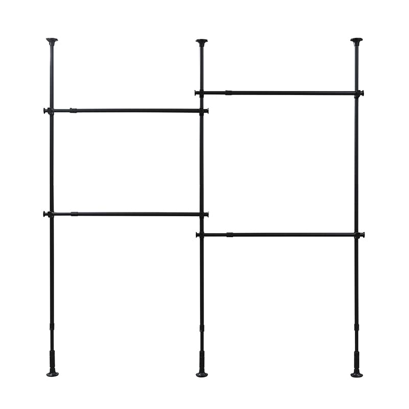 アイリスオーヤマ 突っ張りワードローブ　157.9～263cm ブラック TWR3-2630 1個（ご注文単位1個）【直送品】