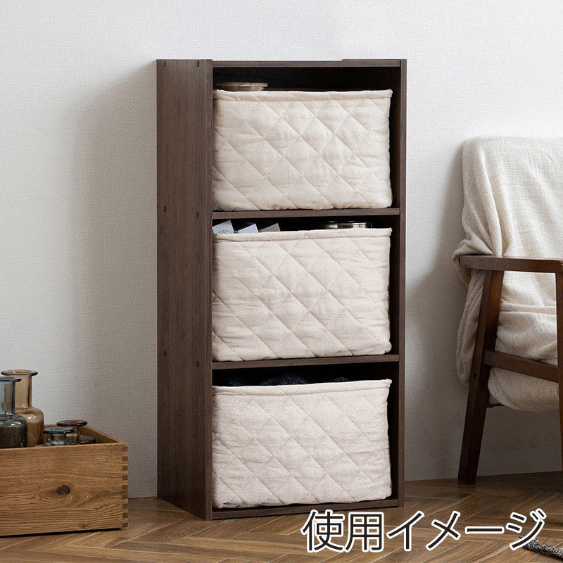 アイリスオーヤマ CBボックス用キルティングボックス アイボリー KRB-38 1個(ご注文単位1個)【直送品】