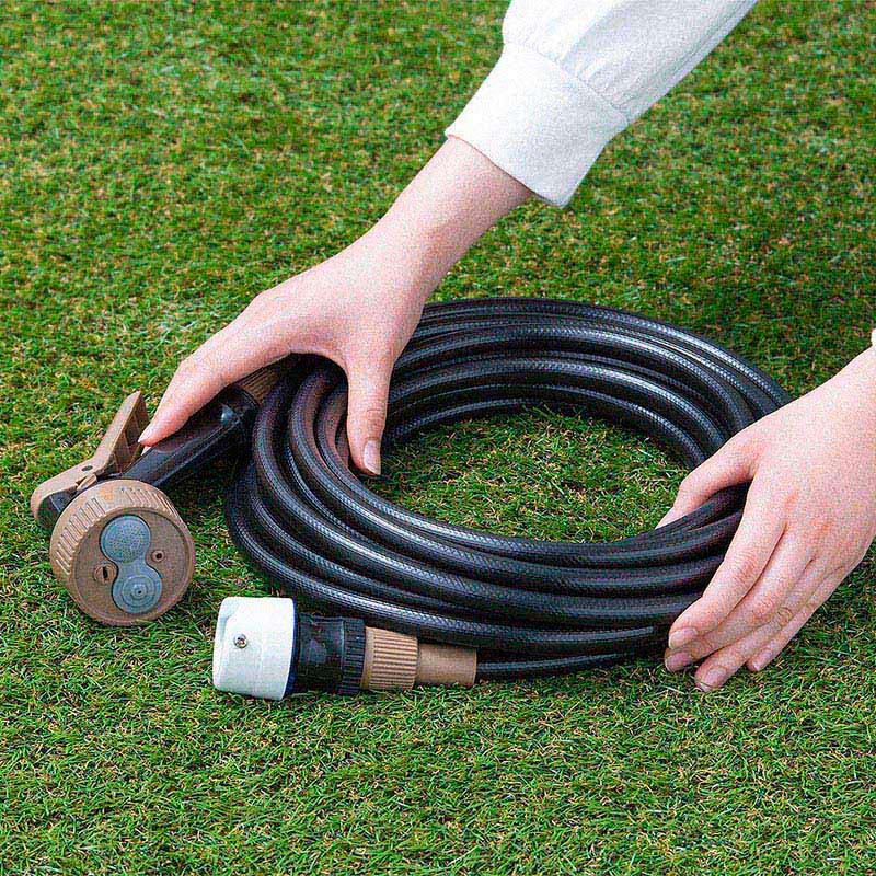 アイリスオーヤマ カットホース ガン付 φ9 10m ブラック GKH-10 1巻(ご注文単位1巻)【直送品】