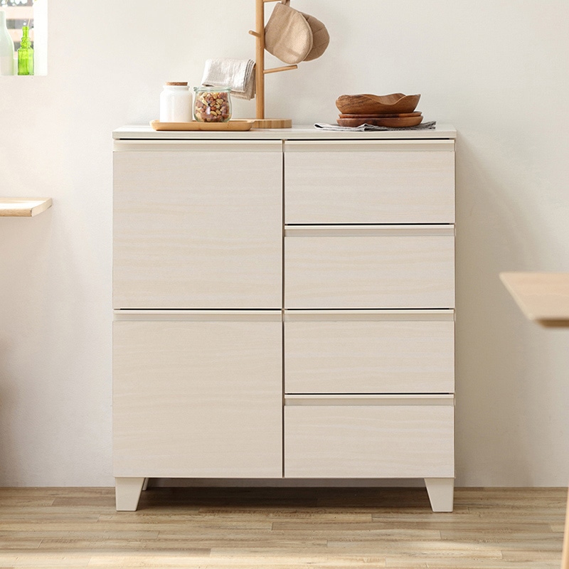 アイリスオーヤマ リビングキャビネット 幅79cm オフホワイト RCB-790 1台(ご注文単位1台)【直送品】