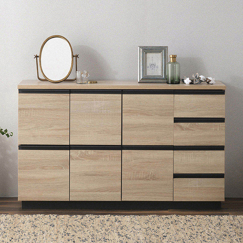 アイリスオーヤマ リビングキャビネット 幅119cm ライトナチュラル RCB-1190 1台(ご注文単位1台)【直送品】