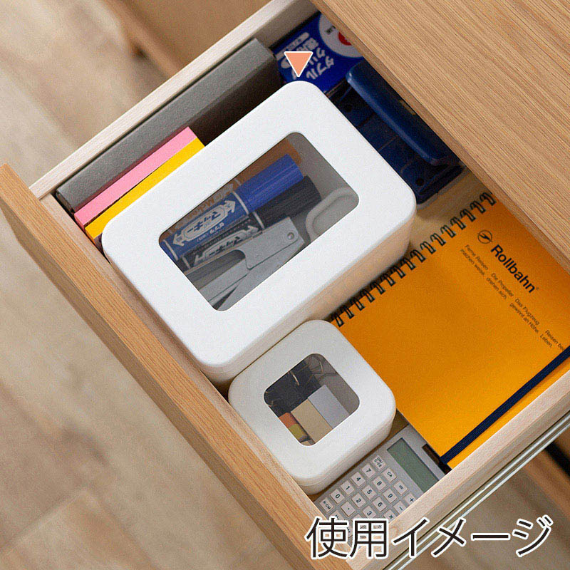 アイリスオーヤマ フタ窓付き収納ケース M　ホワイト FMC-M 1個（ご注文単位4個）【直送品】