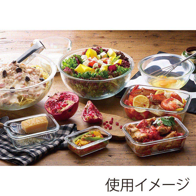 アイリスオーヤマ 耐熱ガラス容器　8点セット クリアブラック TGS-8S 1個（ご注文単位1個）【直送品】