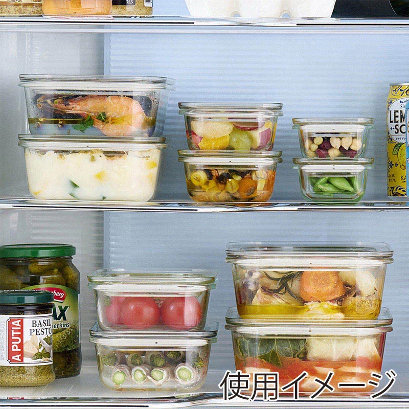 アイリスオーヤマ 耐熱ガラス容器 8点セット クリア TGS-8S 1個(ご注文単位1個)【直送品】