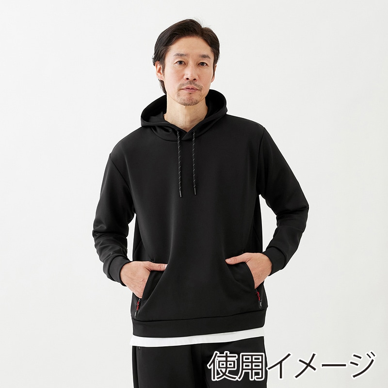 アイリスオーヤマ ファンクト ストレッチフーディー プルオーバー S ブラック FC21403-BKS 1枚(ご注文単位1枚)【直送品】