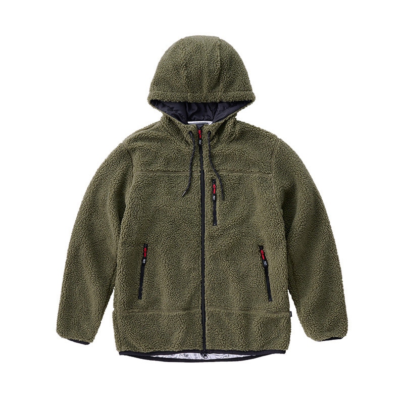 アイリスオーヤマ ファンクト　あったか裏アルミ　ボアパーカー 3L　カーキ FC21501-KH3L 1枚（ご注文単位1枚）【直送品】