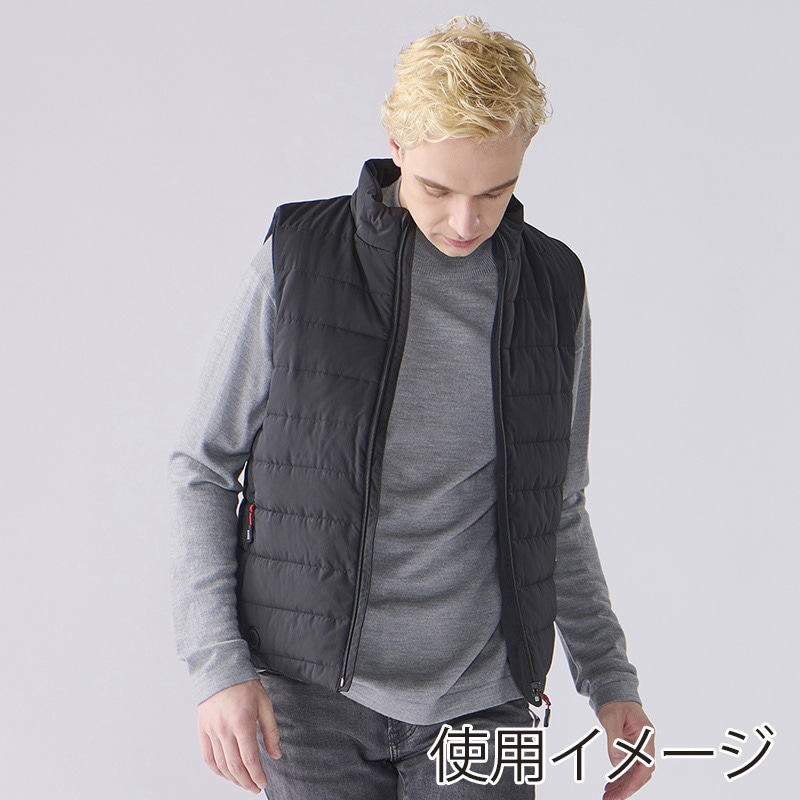 アイリスオーヤマ ファンクト ヒートベスト リバーシブル XL ブラック FC21613-BKXL 1枚(ご注文単位1枚)【直送品】