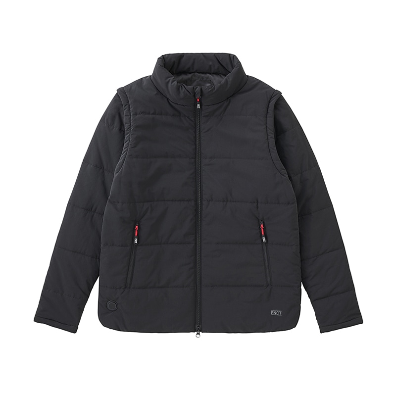 アイリスオーヤマ ファンクト　ヒートジャケット　袖取り外し　2way XL　ブラック FC21614-BKXL 1枚（ご注文単位1枚）【直送品】