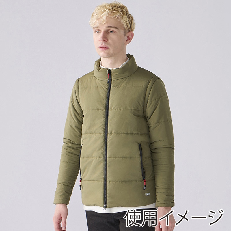 アイリスオーヤマ ファンクト ヒートジャケット 袖取り外し 2way XL カーキ FC21614-KHXL 1枚(ご注文単位1枚)【直送品】