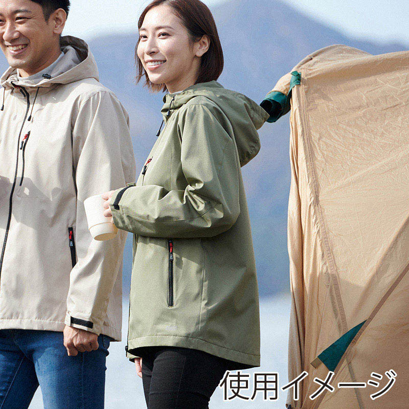 アイリスオーヤマ ファンクト ヒートジャケット マウンテンパーカー M カーキ FC21616-KHM 1枚(ご注文単位1枚)【直送品】