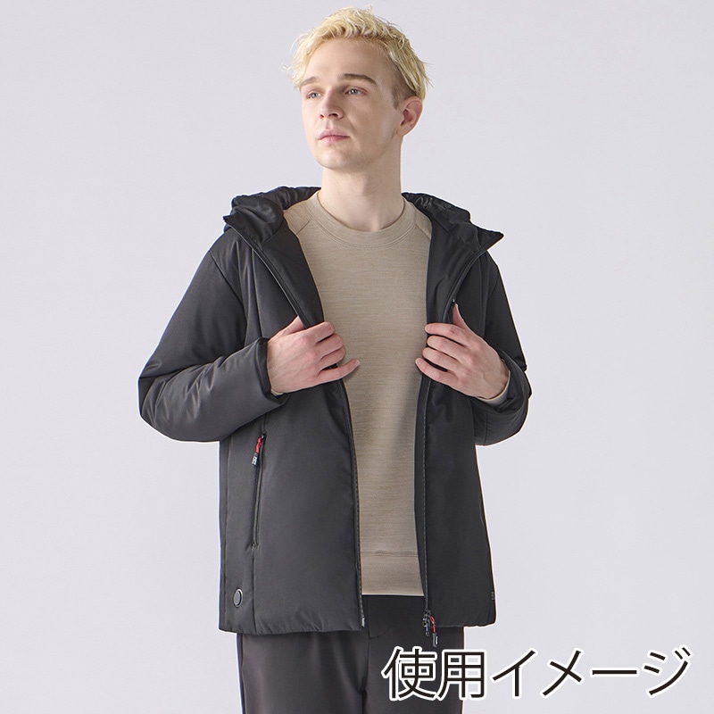 アイリスオーヤマ ファンクト ヒートジャケット 中綿 裏アルミ S ブラック FC21617-BKS 1枚(ご注文単位1枚)【直送品】